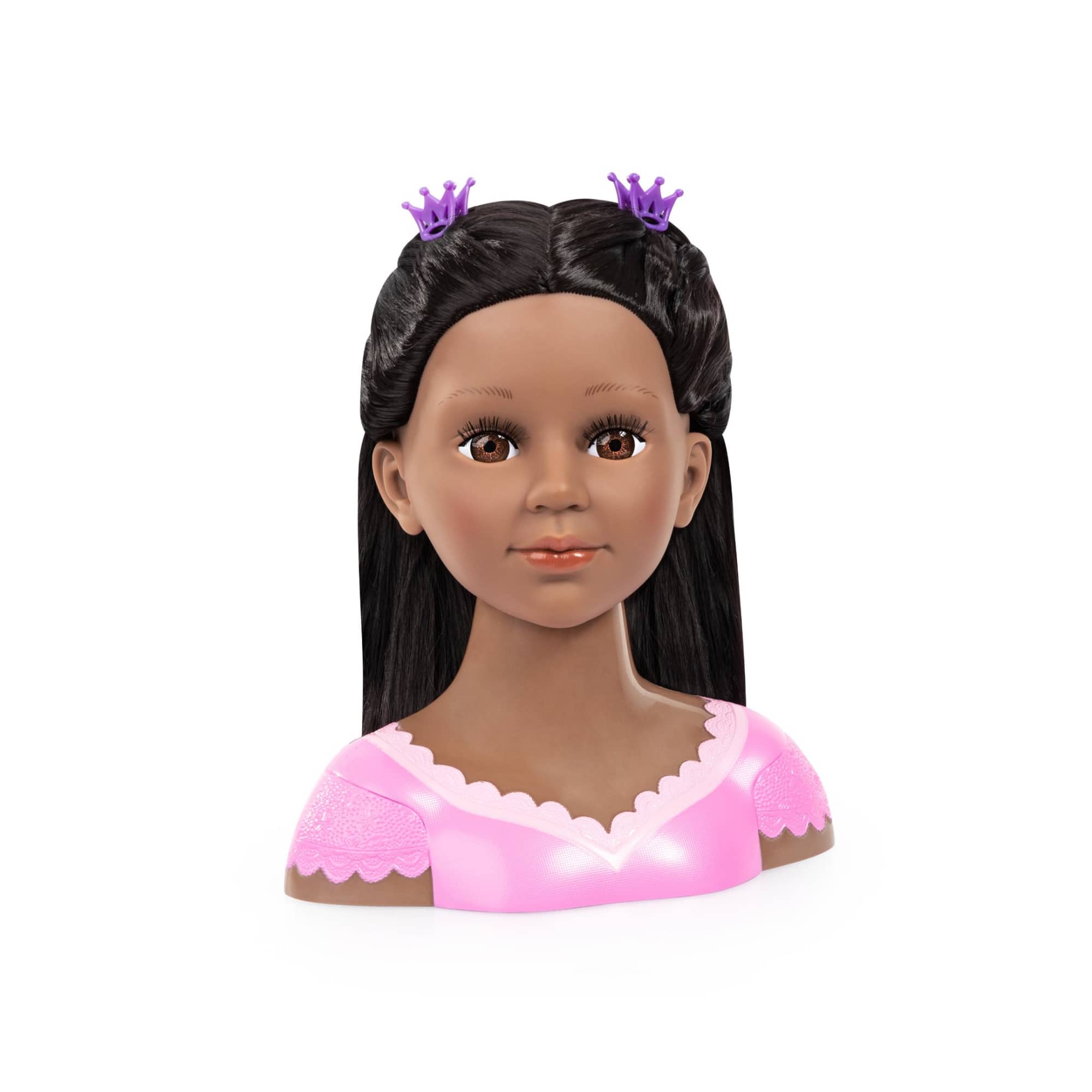 Bayer Design Charlene Super Model Black Haired Styling Head with Makeup